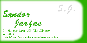 sandor jarfas business card